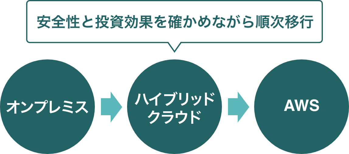 安全性と投資効果を確かめながら順次移行